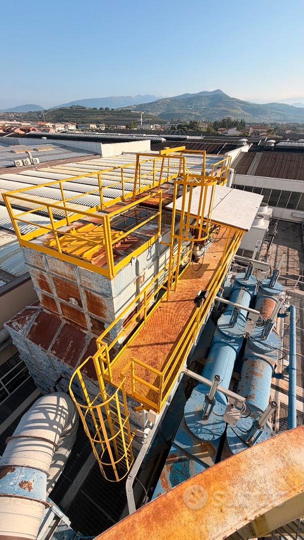Impianto aspirazione industriale con post combustore