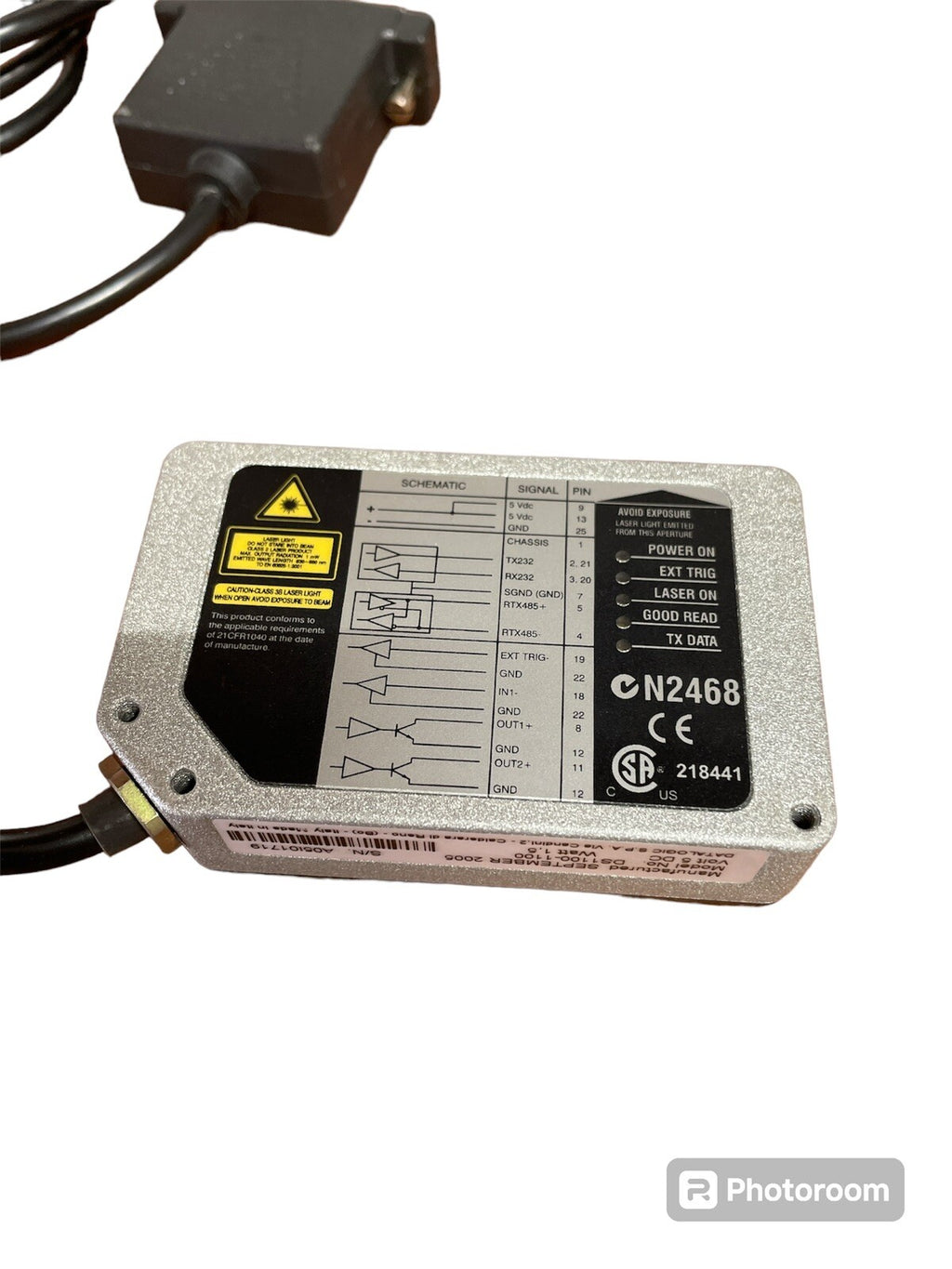 Datalogic DS1100 Scanner Codici a Barre Industriale RS232 RS4851