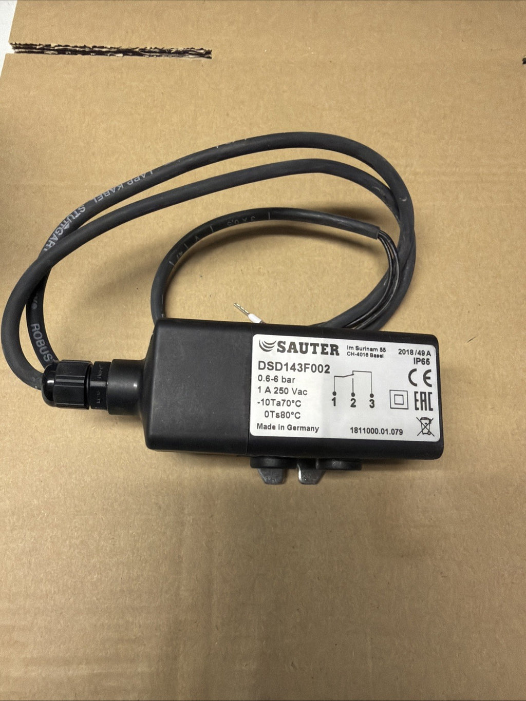Sauter DSD143F002 Pressostato Differenziale 0,6-6 bar0