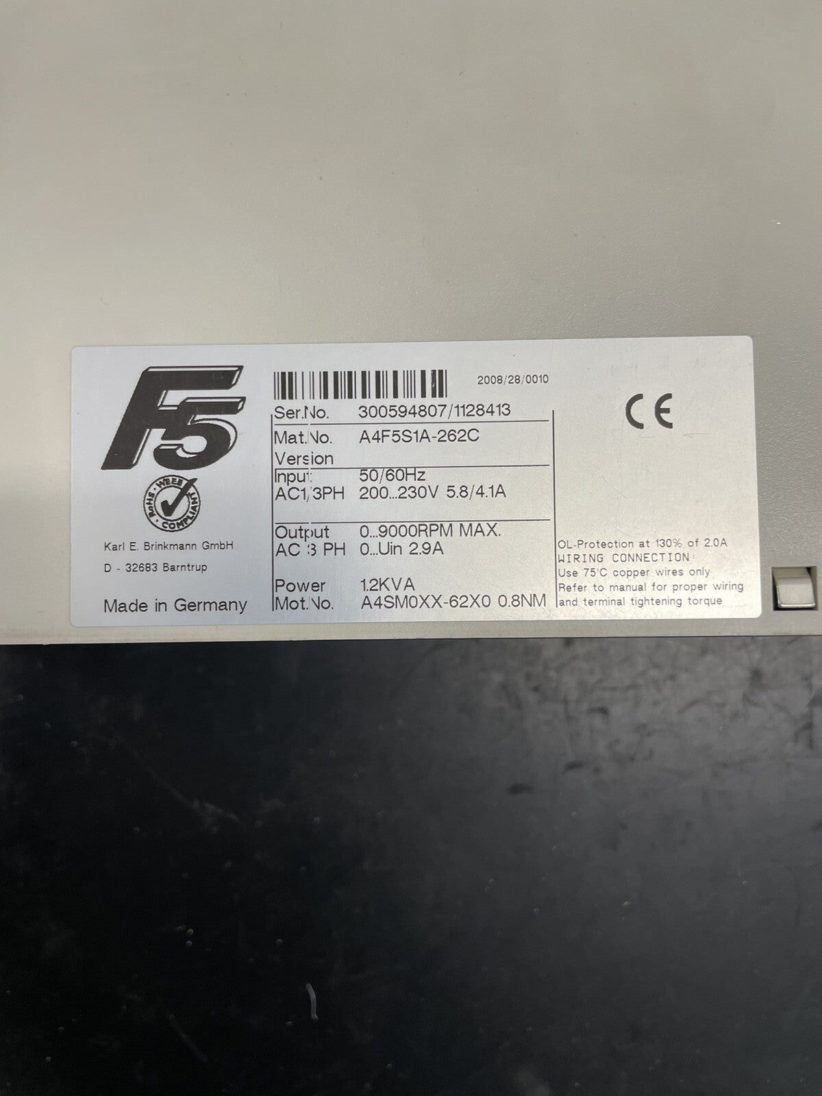 KEB A4F5S1A-262C Inverter Convertitore di Frequenza Nuovo2