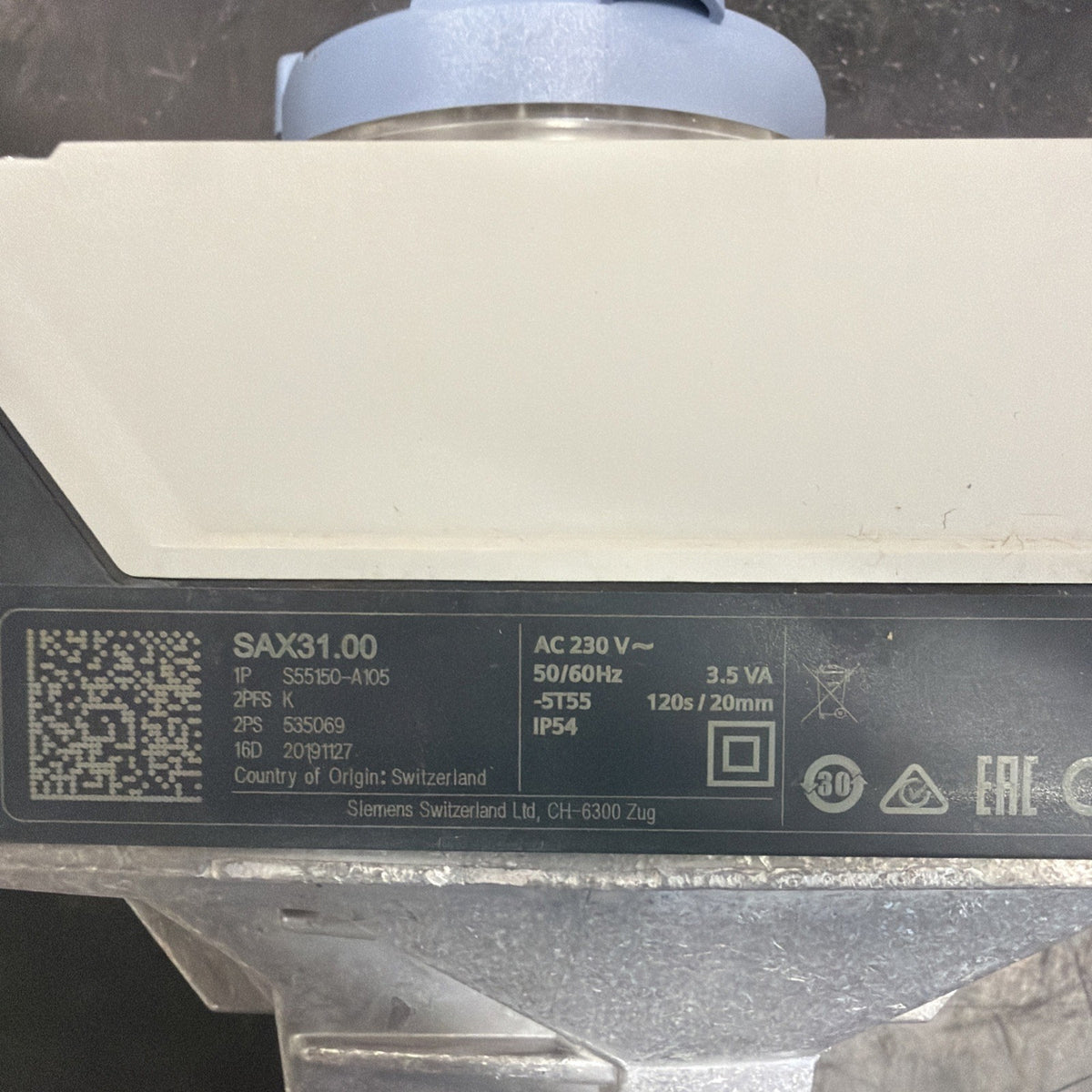 Siemens SAX31.00 Servomotore Valvola 800N 20 mm 230V1