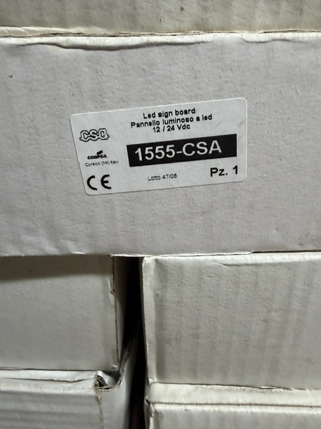 CSA Cooper 1555-CSA pannello luminoso LED 12/24Vdc allarme incendio evacuazione2
