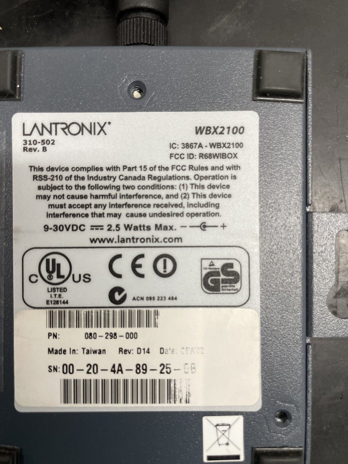 Lantronix WBX 2100 Device Server Seriale Ethernet1