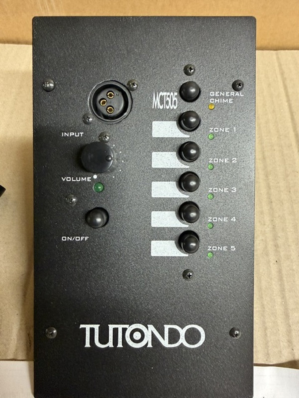 Tutondo MCT505 base microfonica 5 zone + generale con gong 24Vdc collo d'oca2