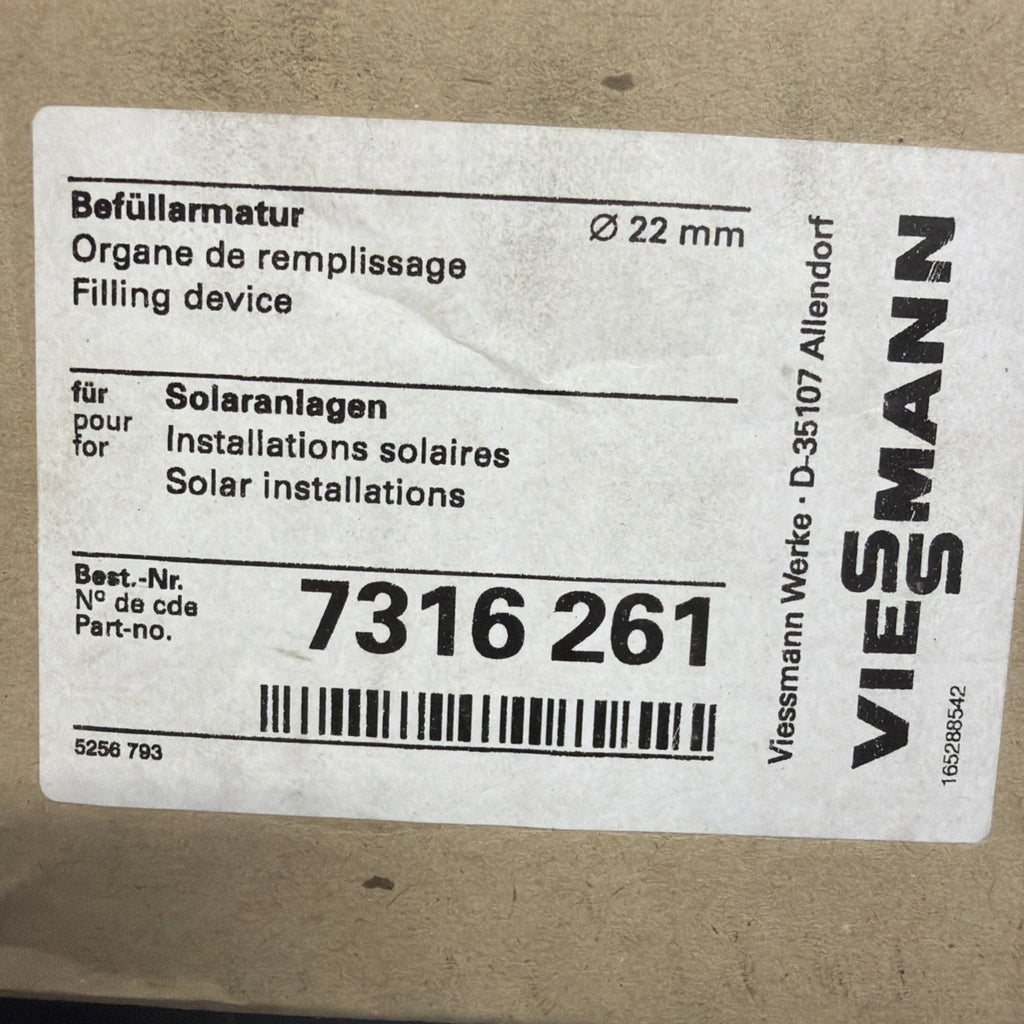 Viessmann 7316261 Rubinetto di Riempimento Svuotamento Solare1