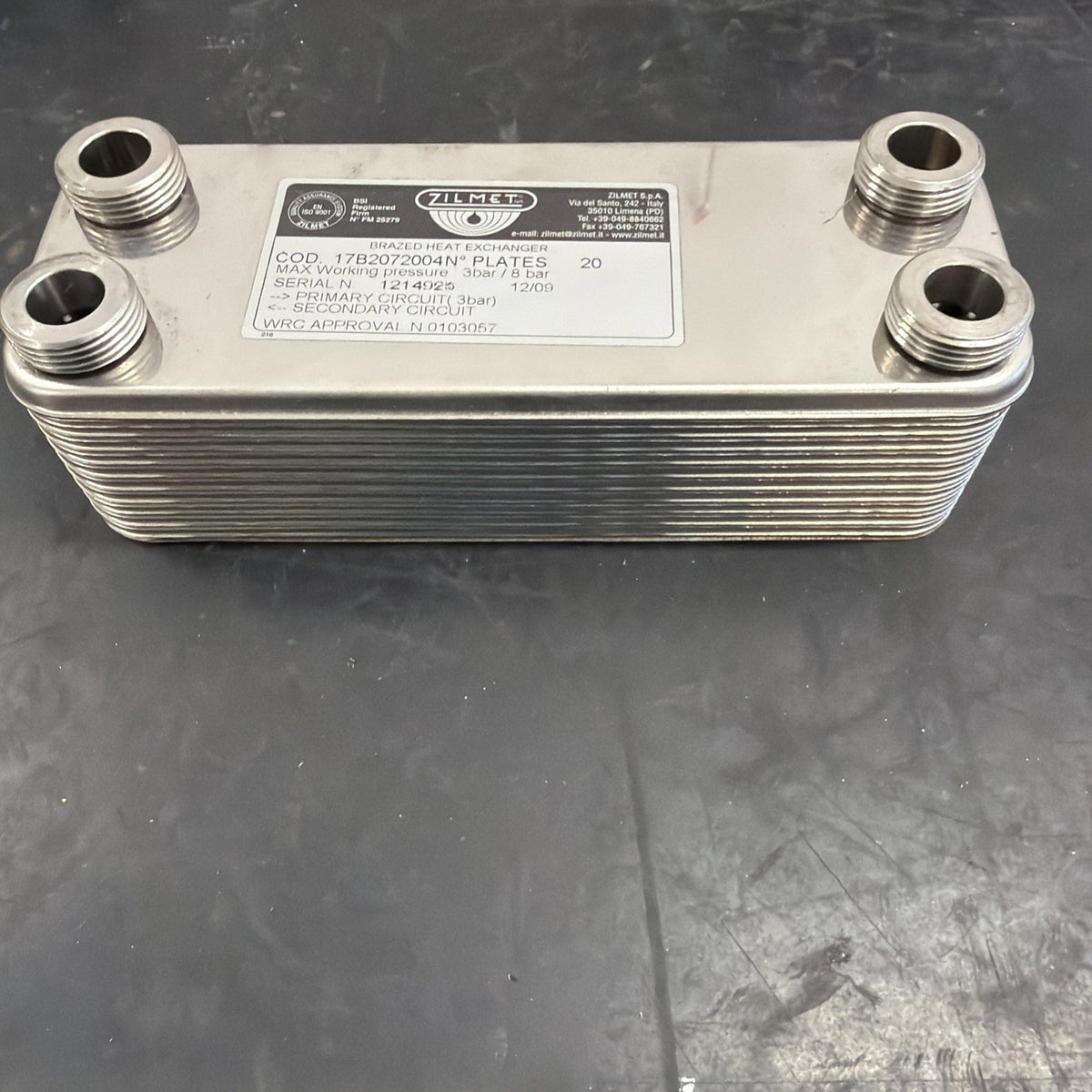 Zilmet 17B2072004 Scambiatore Sanitario 20 Piastre1