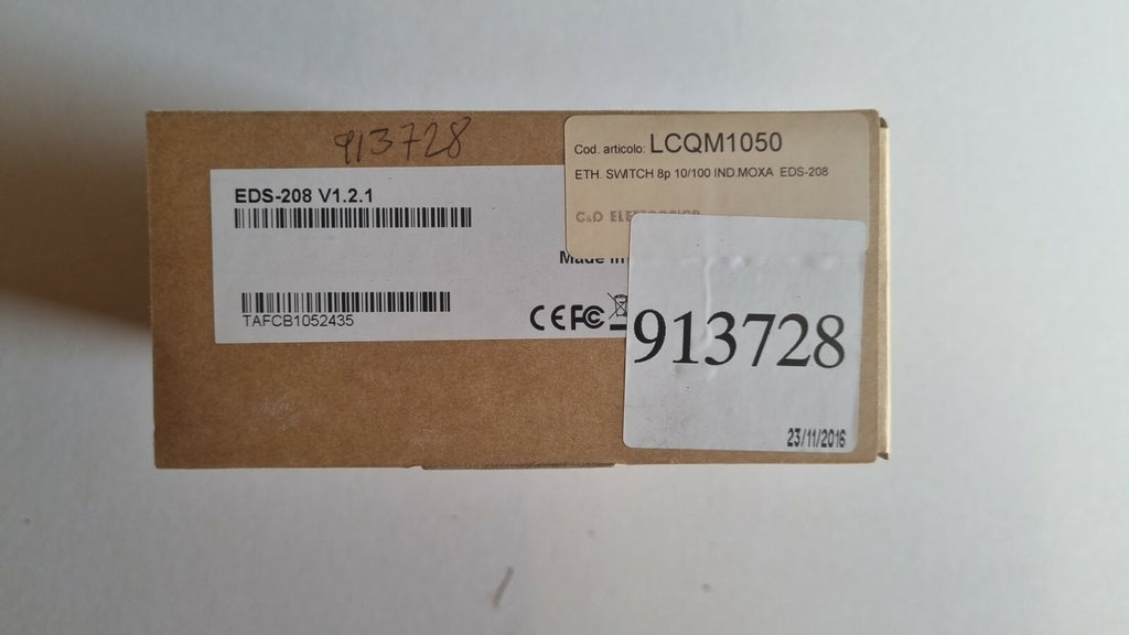 Moxa EDS-208 Switch Ethernet Industriale 8 Porte LCQM1050 Guida DIN1