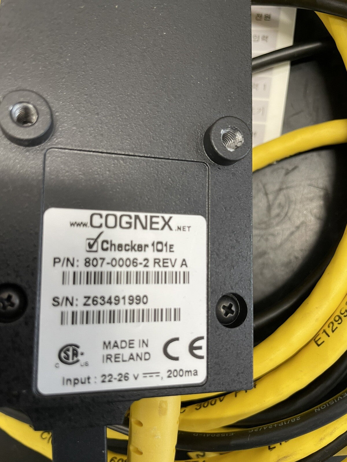 Cognex Checker 101E 807-0006-2 Sensore di Visione1