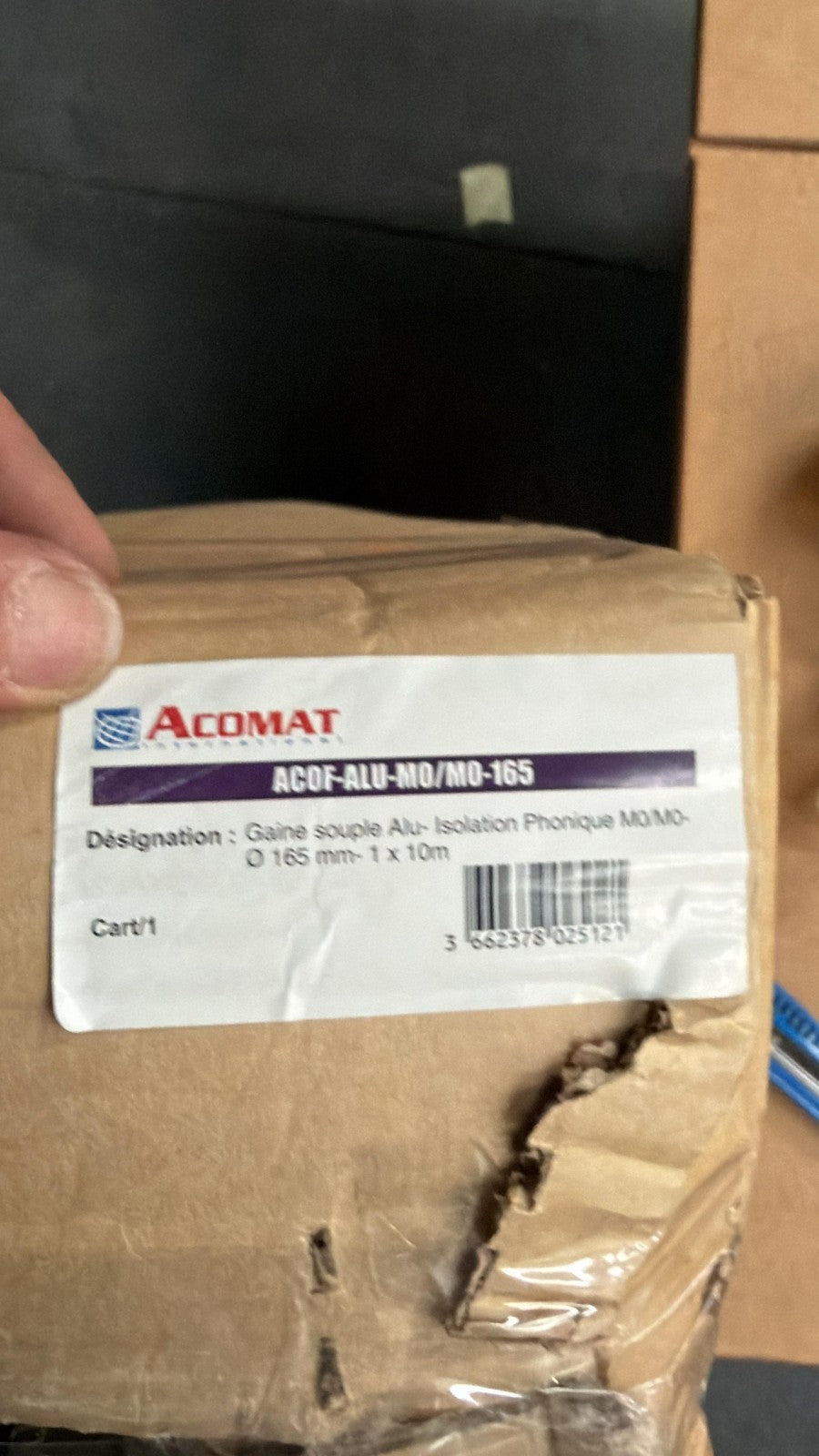 Acomat ACOF-ALU-M0/M0-165 Tubo Alluminio Insonorizzato Ø 165 mm 10 m2