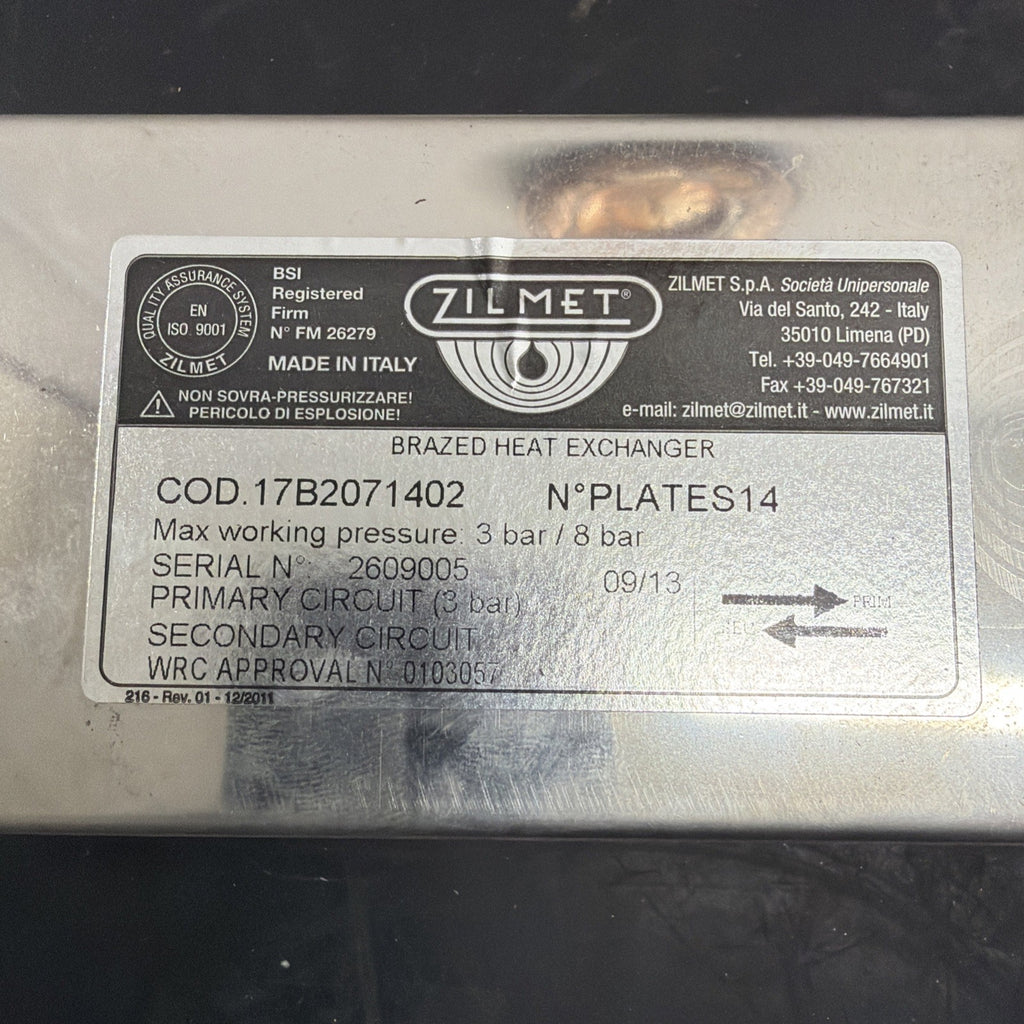 Zilmet 17B2071402 Scambiatore 14 Piastre Filettato Compatibile Vaillant2