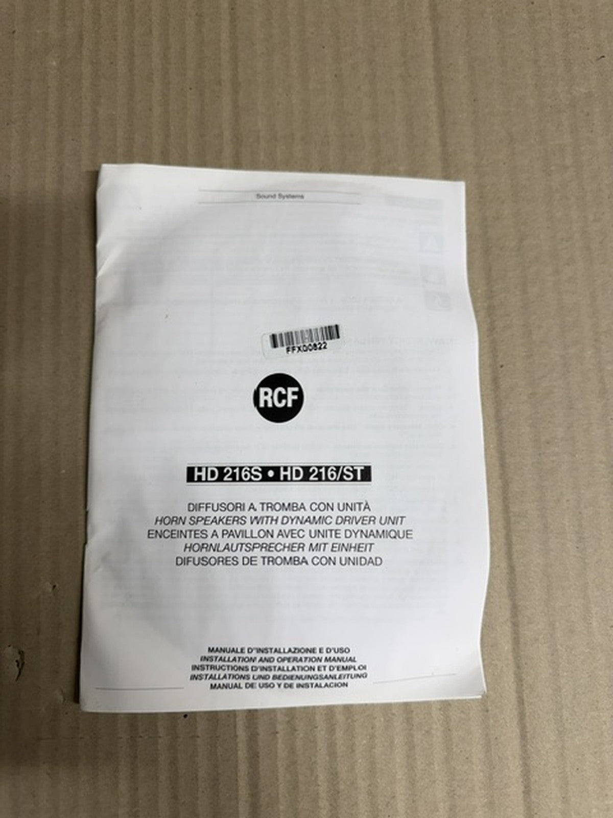 RCF HD 216 ST tromba con unità dinamica 20W linea 100V esterno Made in Italy2