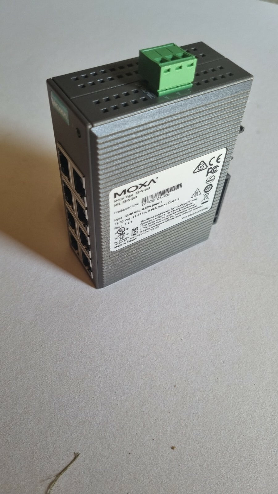 Moxa EDS-208 Switch Ethernet Industriale 8 Porte LCQM1050 Guida DIN0