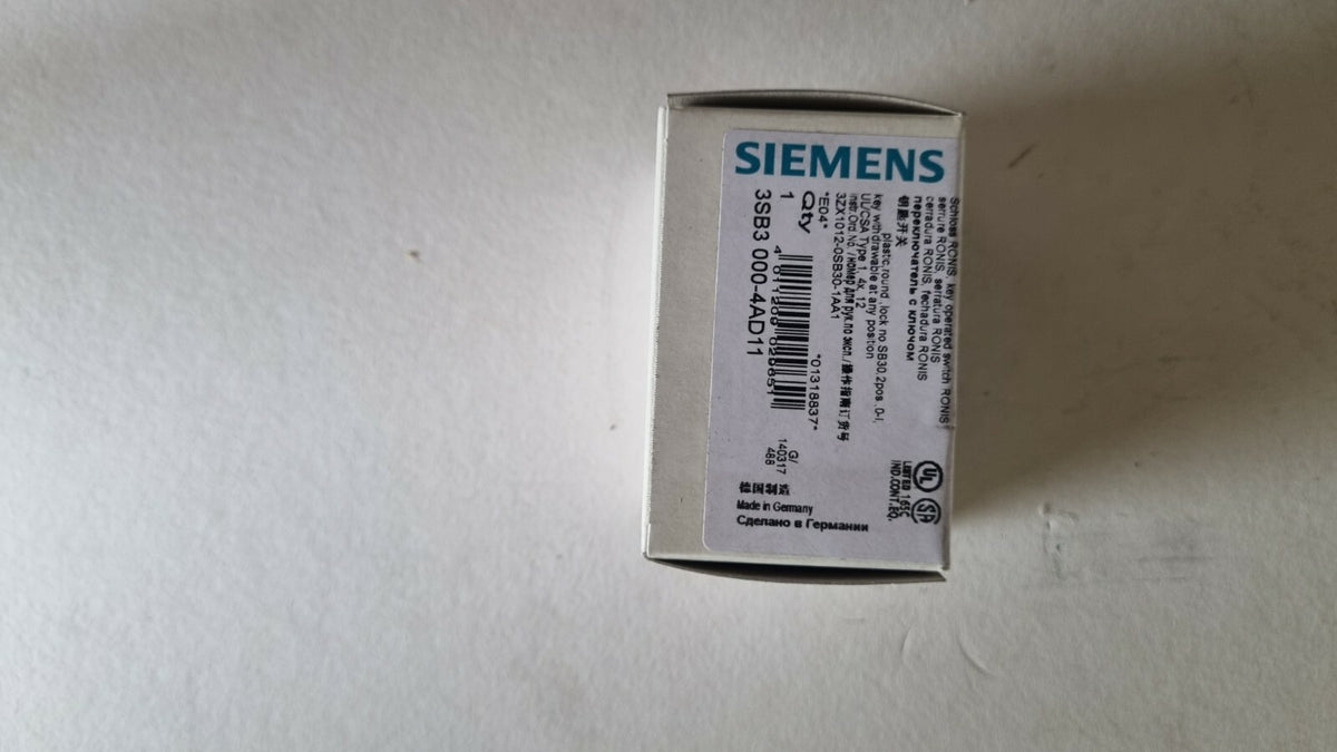 Siemens 3SB3000-4AD11 Selettore a Chiave Interruttore 3SB3 000-4AD111
