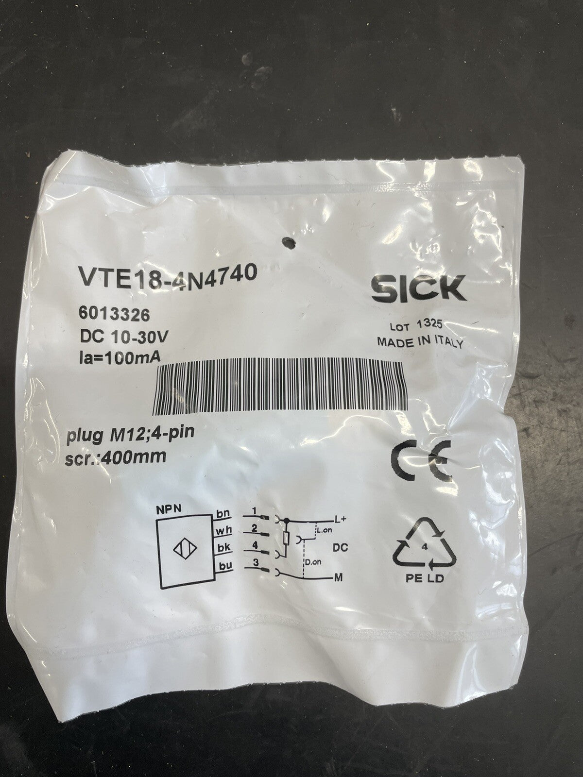 Sick VTE18-4N4740 6013326 Fotocellula Sensore Fotoelettrico NPN1