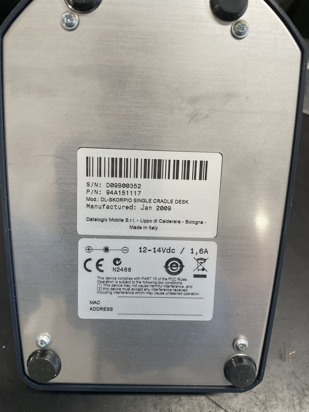 Datalogic Skorpio 94A151117 Base di Ricarica Dock2