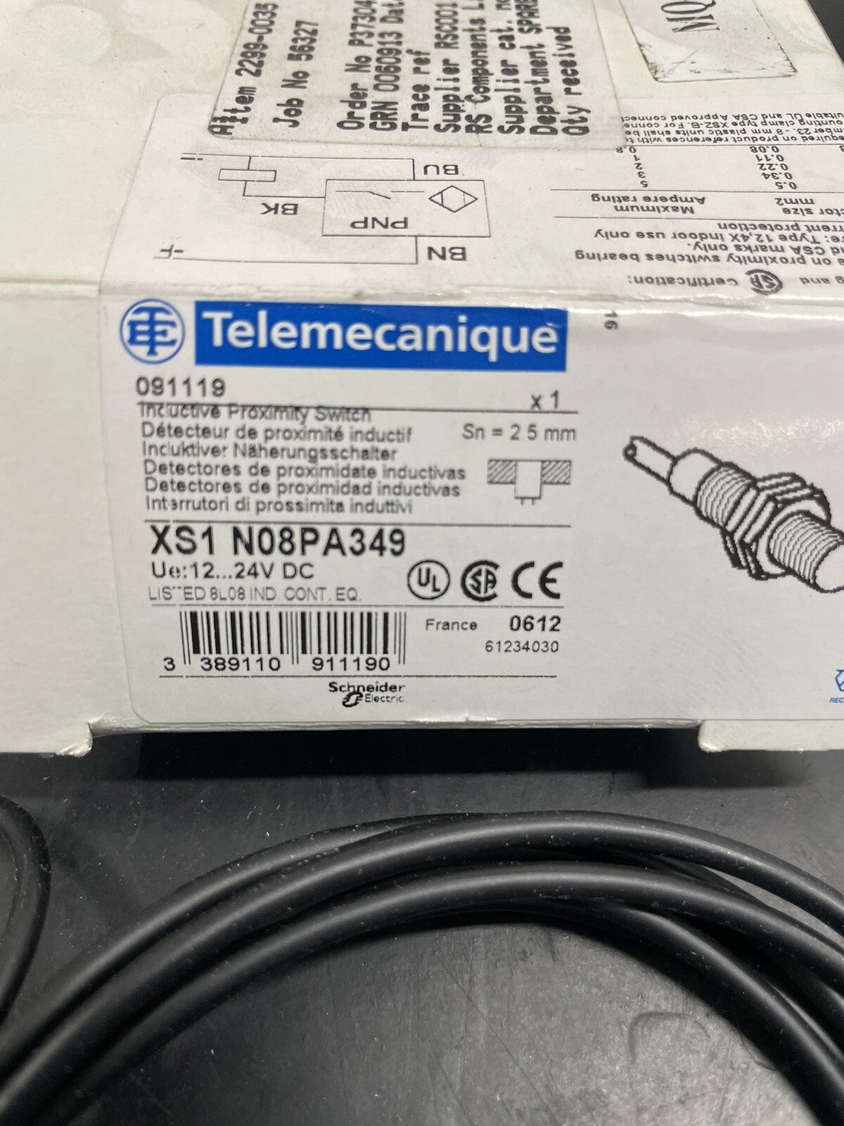Telemecanique XS1N08PA349 Sensore Induttivo di Prossimità M81