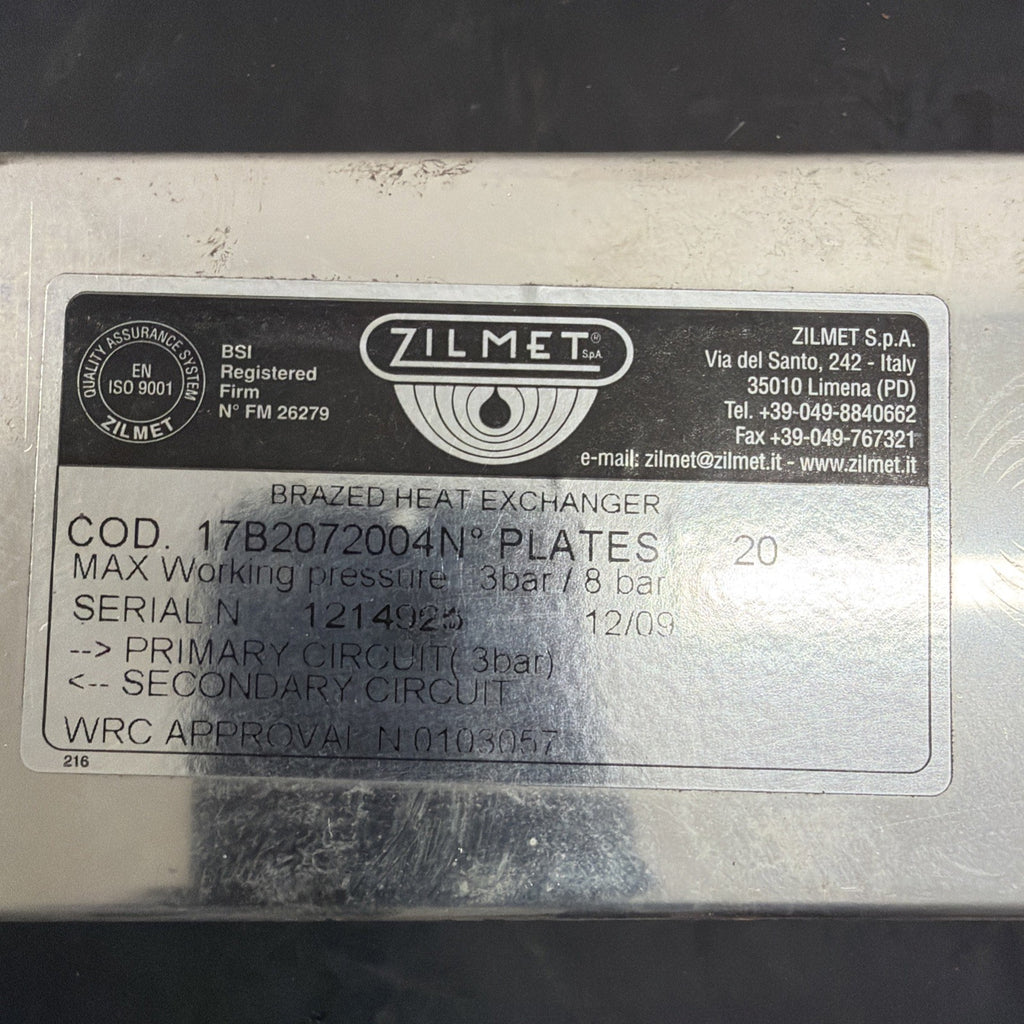 Zilmet 17B2072004 Scambiatore Sanitario 20 Piastre2