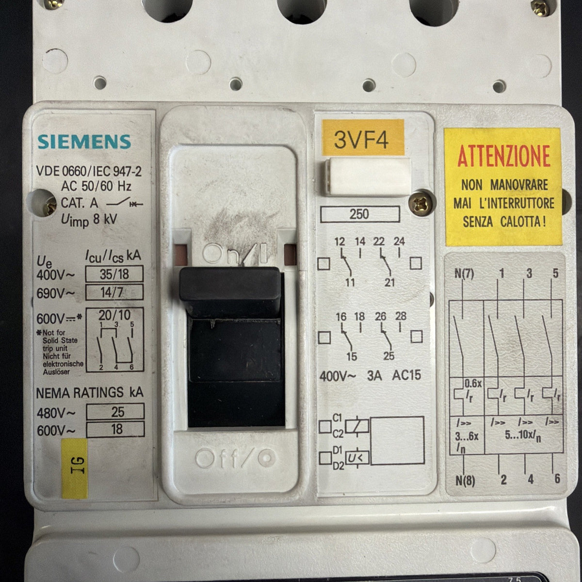 Siemens 3VF9427-1HM40 Accessorio Interruttore Automatico 3VF4