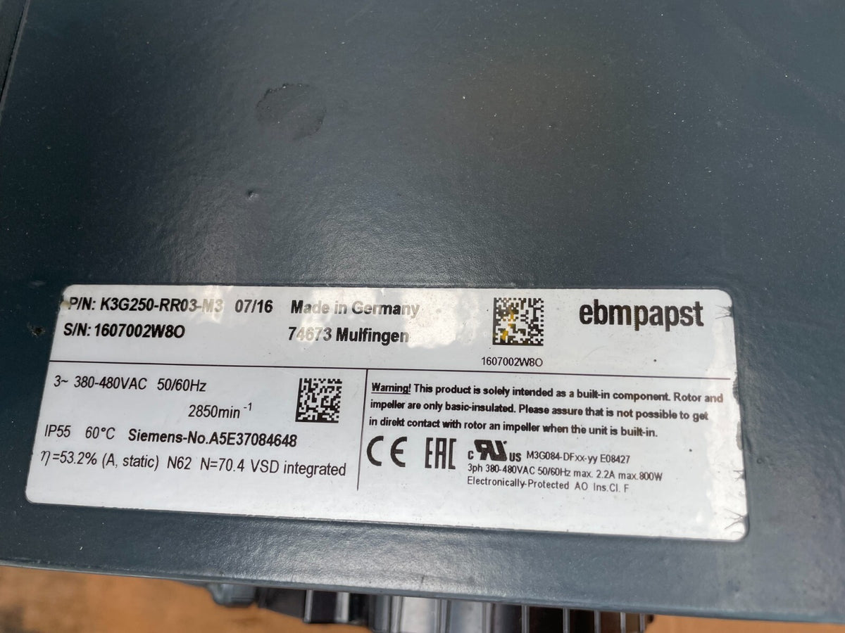 ebm-papst K3G250-RR03-M3 Ventilatore Centrifugo Ventola EC2