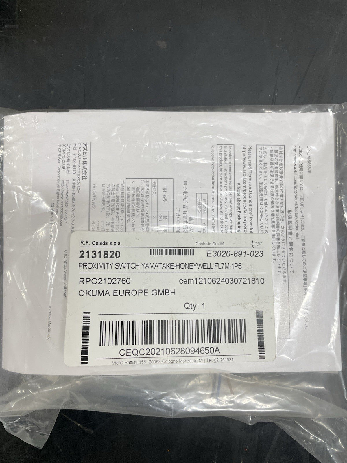 FL7M-1P5 Sensore Induttivo di Prossimità0