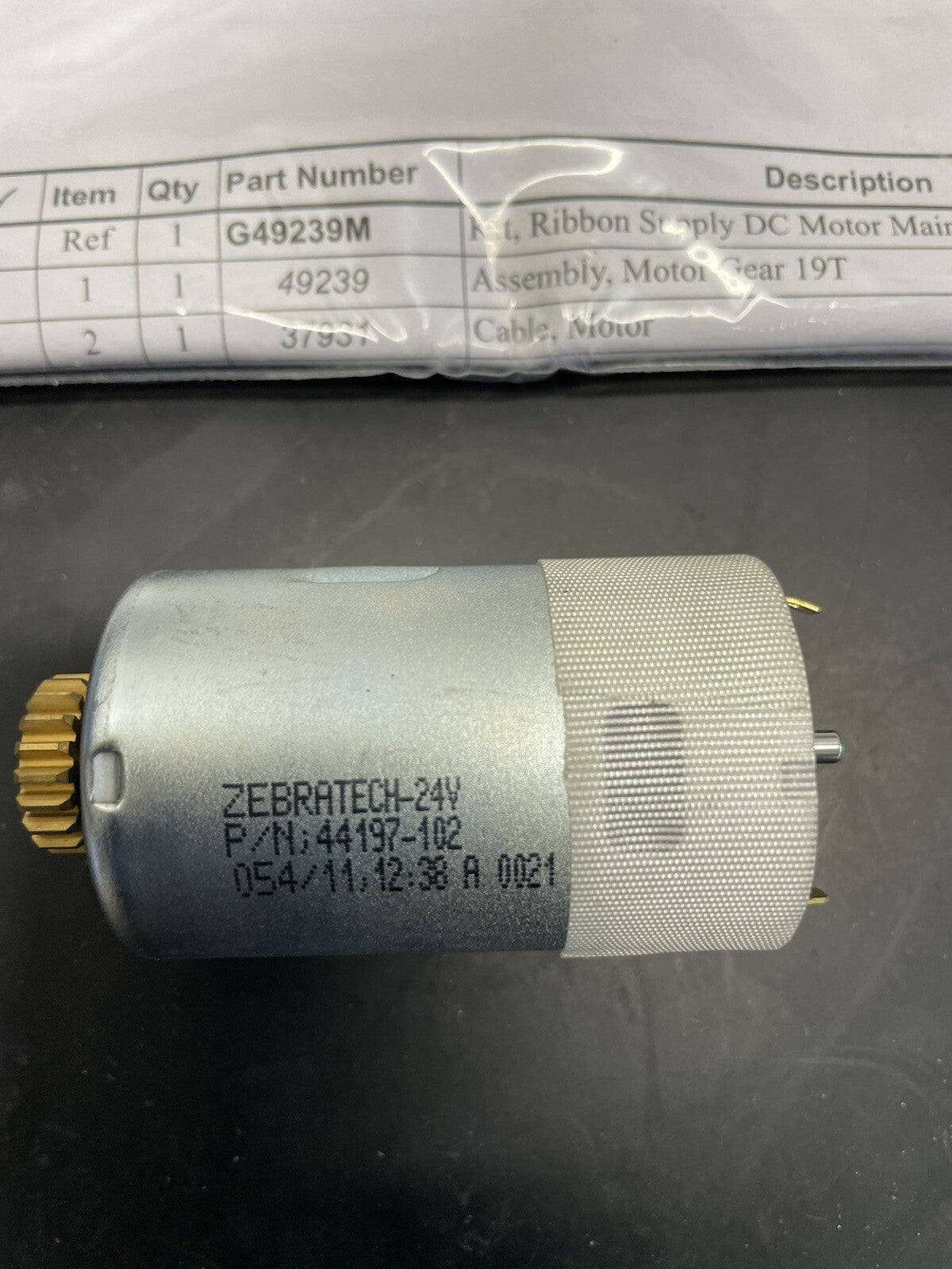 Zebra 44197-102 Motore Alimentazione Nastro Ribbon per Stampante PAX1
