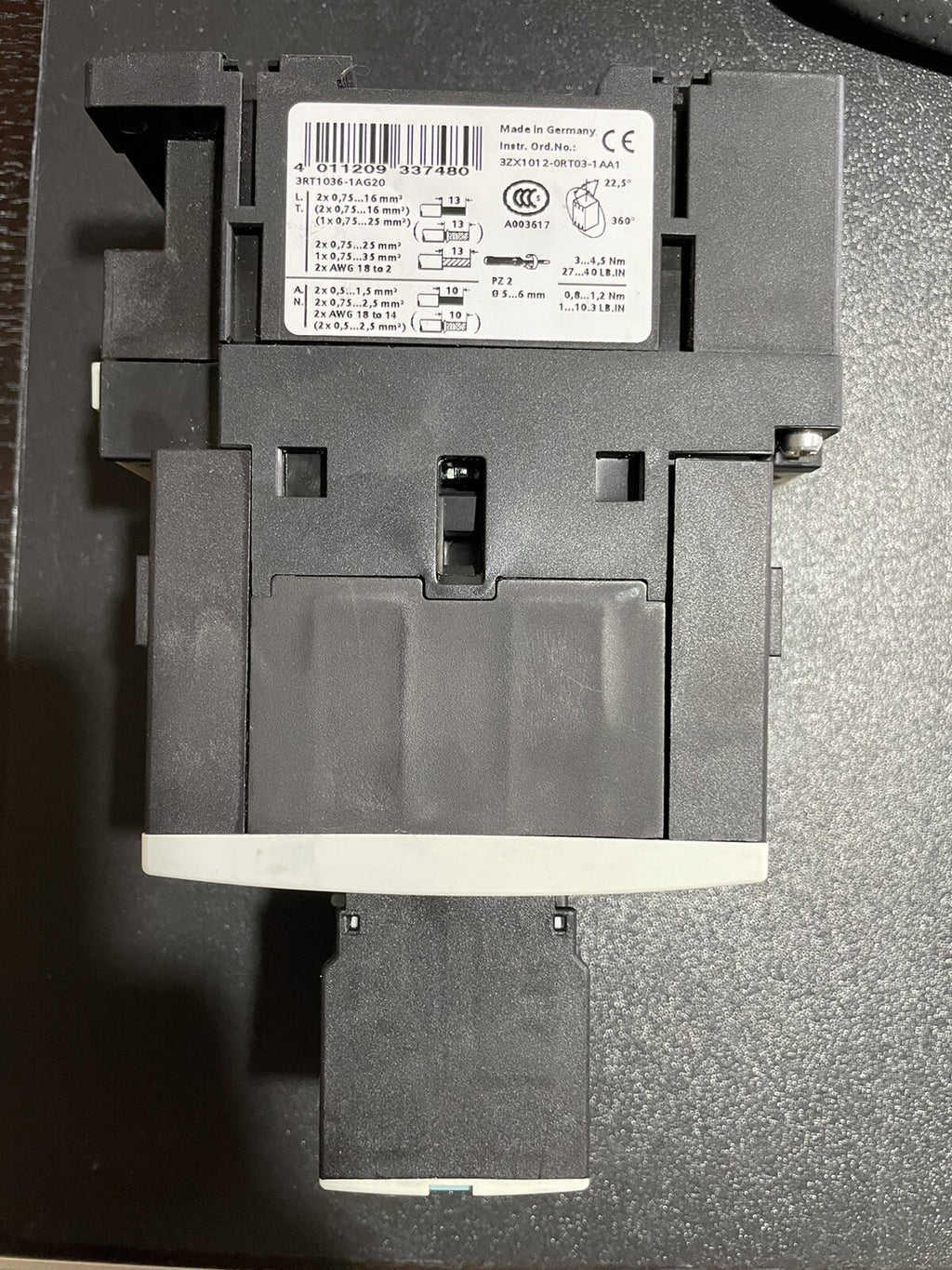 Siemens 3RT1036-1AP04 Contattore Sirius 22 kW 3 Poli2