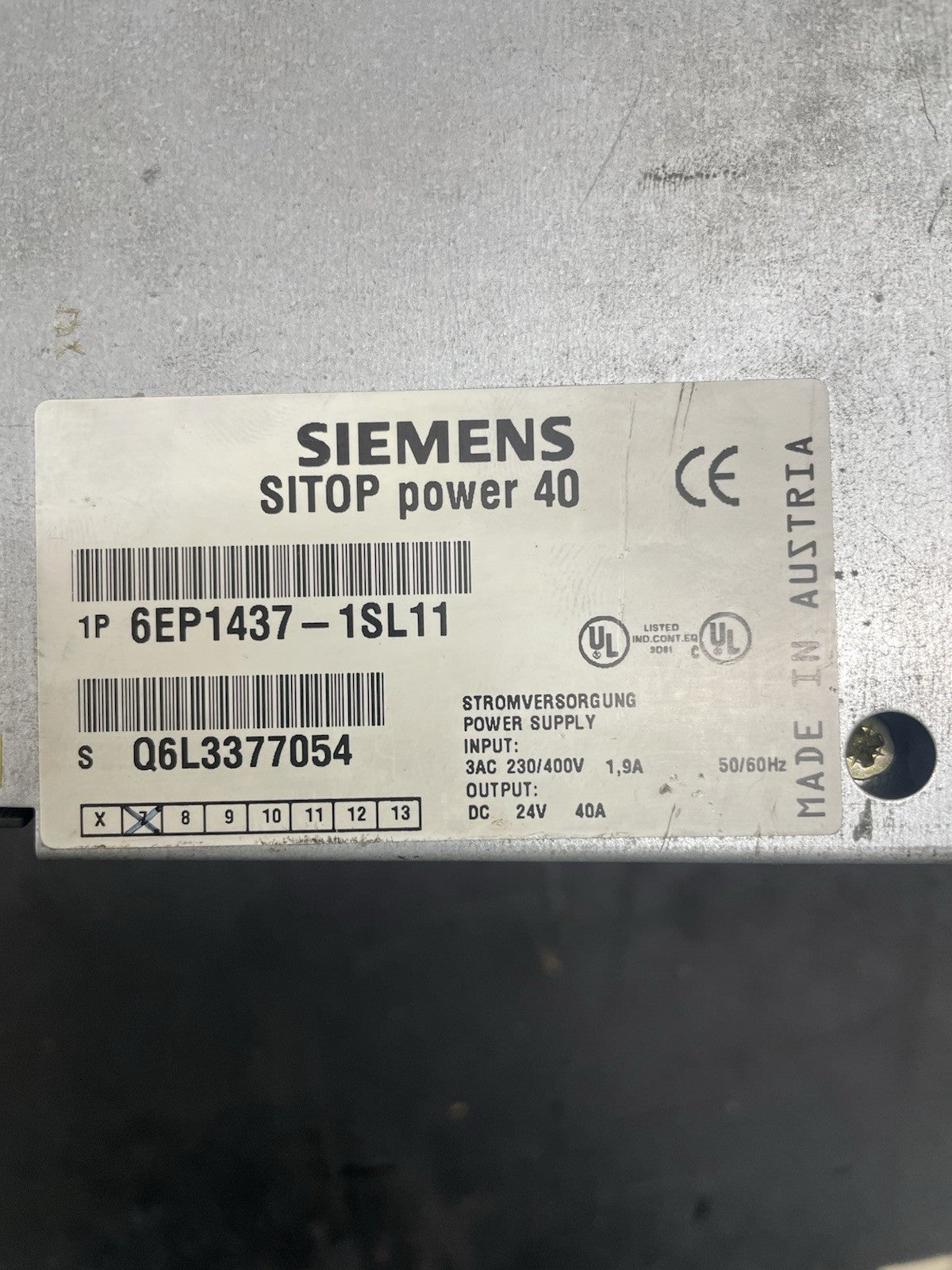 Siemens 6EP1437-1SL11 SITOP Power 40 Alimentatore 24V 40A1