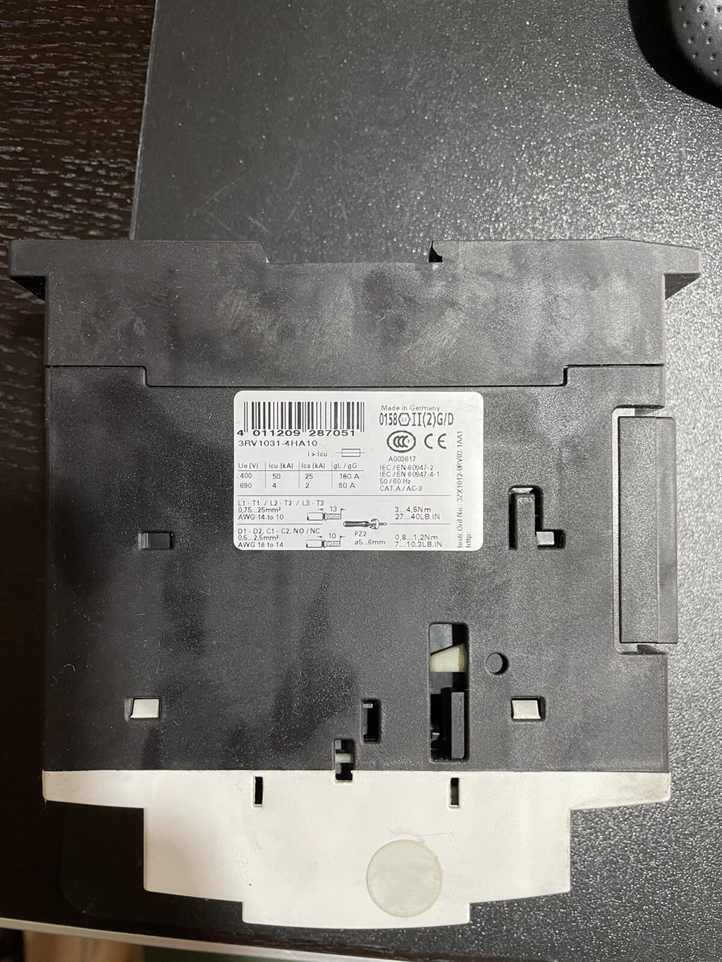 Siemens 3RV1031-4HA10 Interruttore Salvamotore 3RV 1031-4HA101
