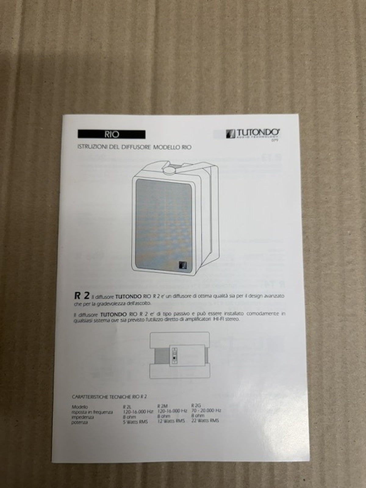 Tutondo Rio RT4GB diffusore 2 vie 10W linea 100V parete scaffale bianco1