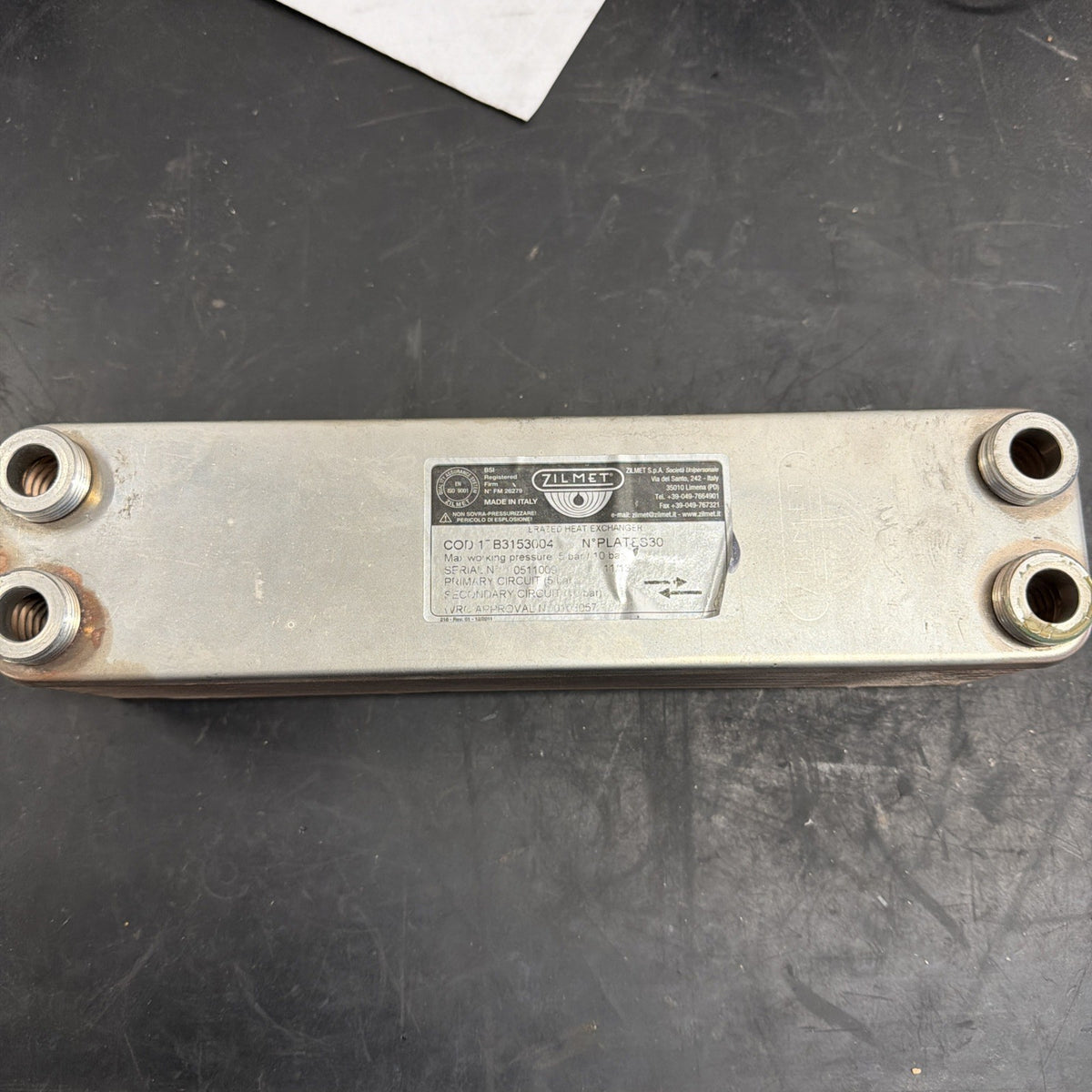 Zilmet 17B3153004N ZB315 Scambiatore Sanitario 30 Piastre Usato0