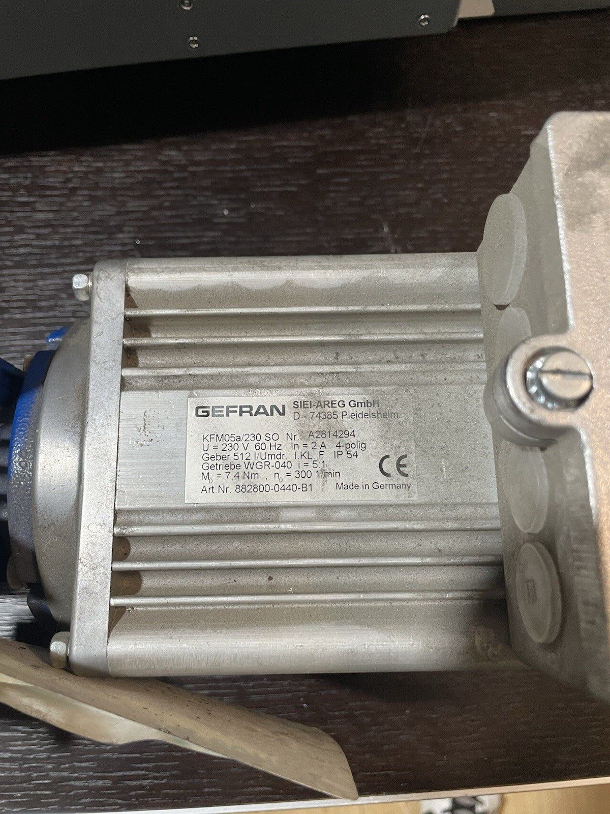Gefran KFM05a/230 Motore di Posizionamento Buhler UXM-18641-0012