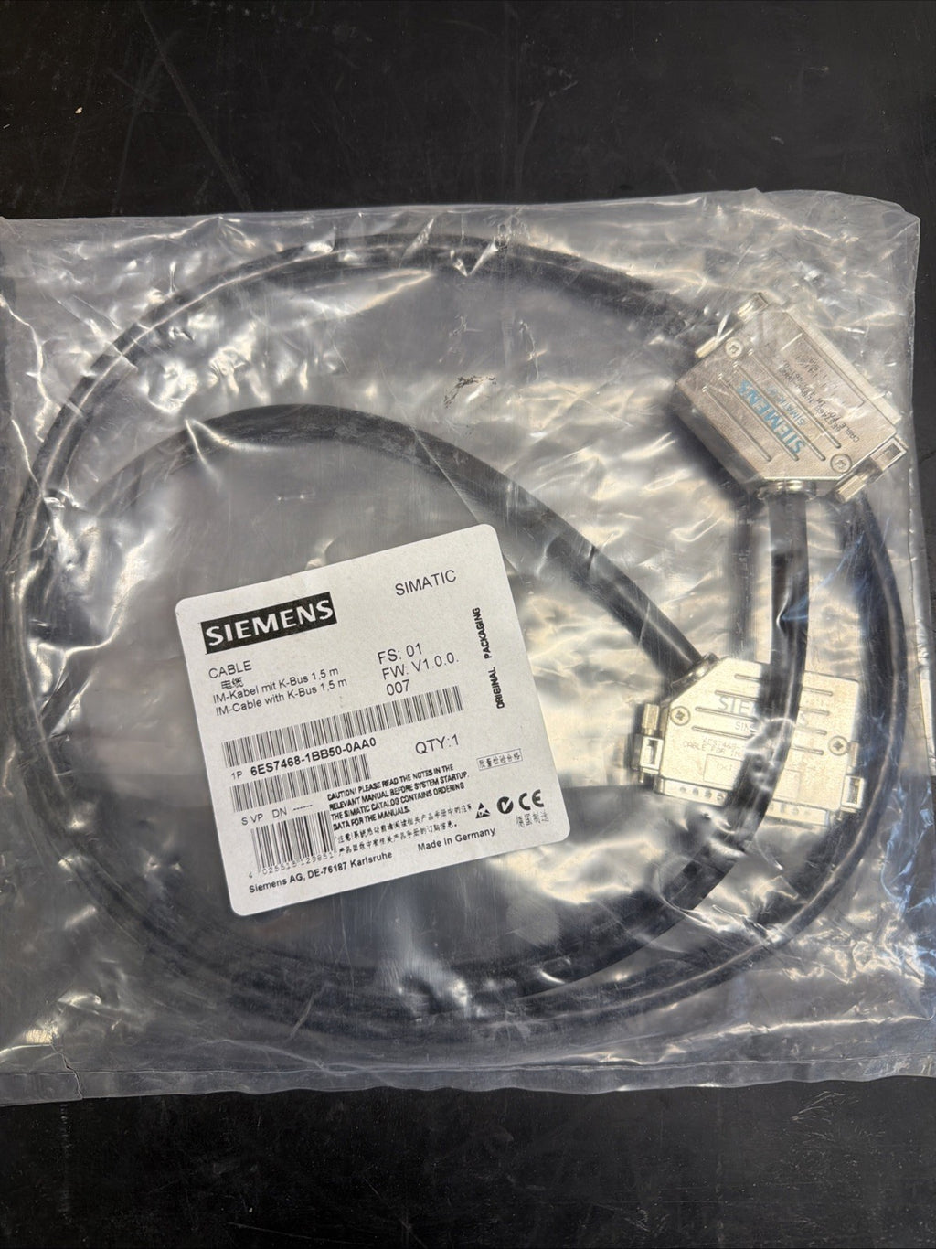 Siemens 6ES7468-1BB50-0AA0 SIMATIC S7-400 Cavo di Collegamento Nuovo0