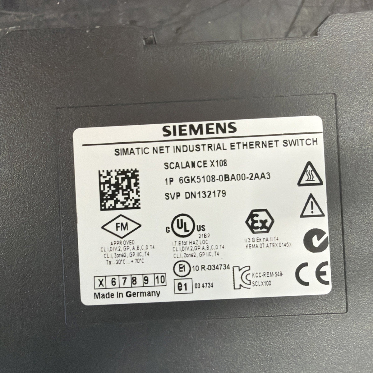 Siemens 6GK5108-0BA00-2AA3 SCALANCE X108 Switch Ethernet1