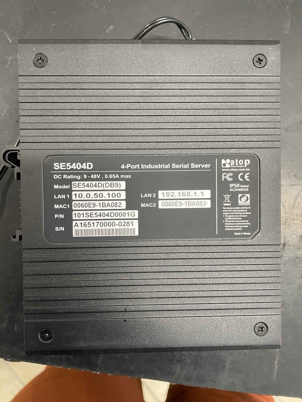 ATOP SE5404D Device Server Seriale Industriale 4 Porte1