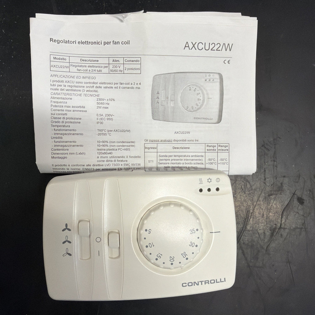 Controlli AXCU22/W Regolatore Fan Coil 2 e 4 Tubi0