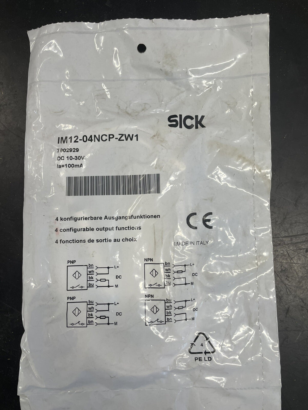 Sick IM12-04NCP-ZW1 Sensore Induttivo di Prossimità M12 Nuovo2