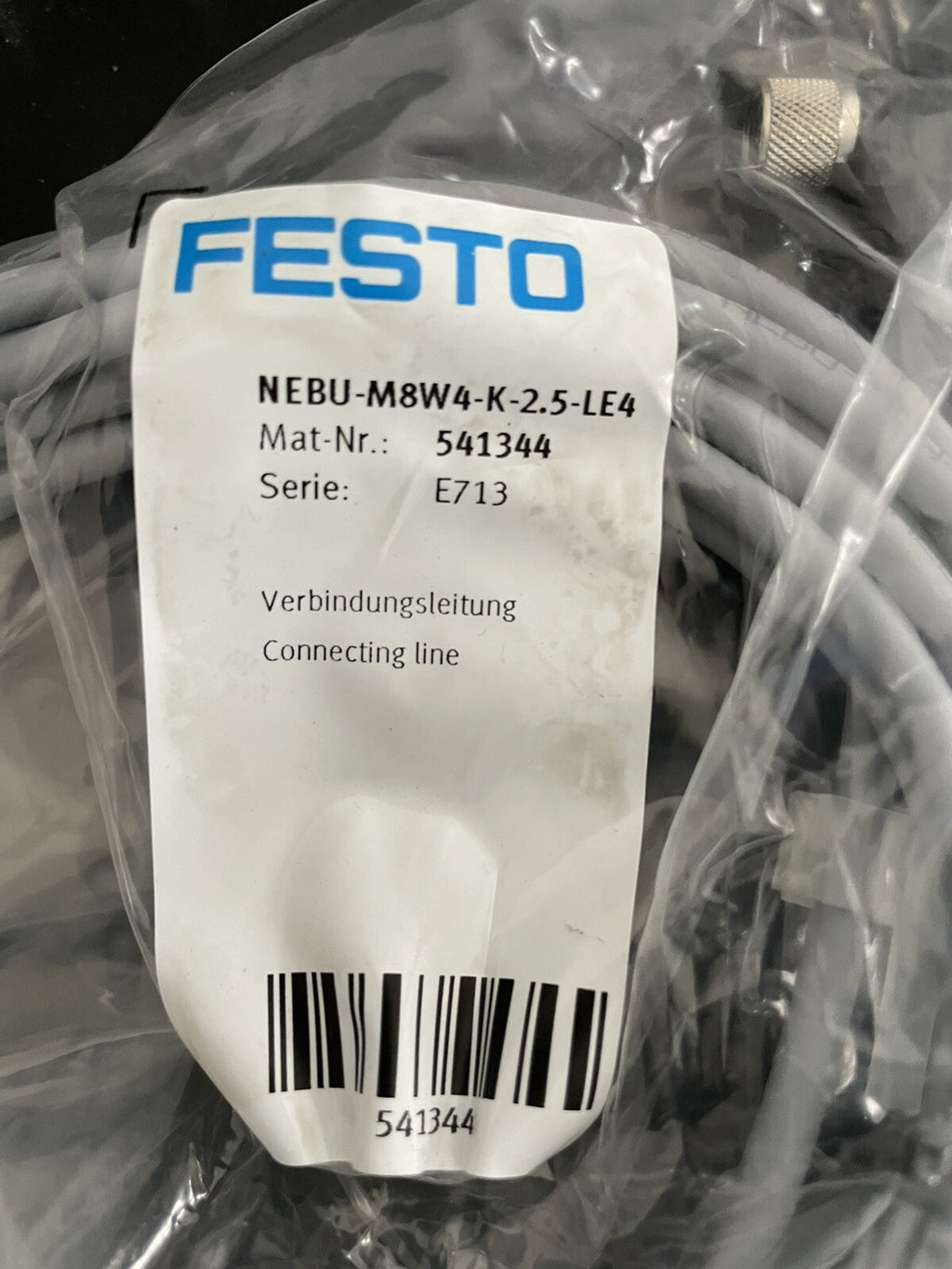 Festo NEBU-M8W4-K-2.5-LE4 541344 Cavo Connettore M8 Lotto 8 Pezzi0