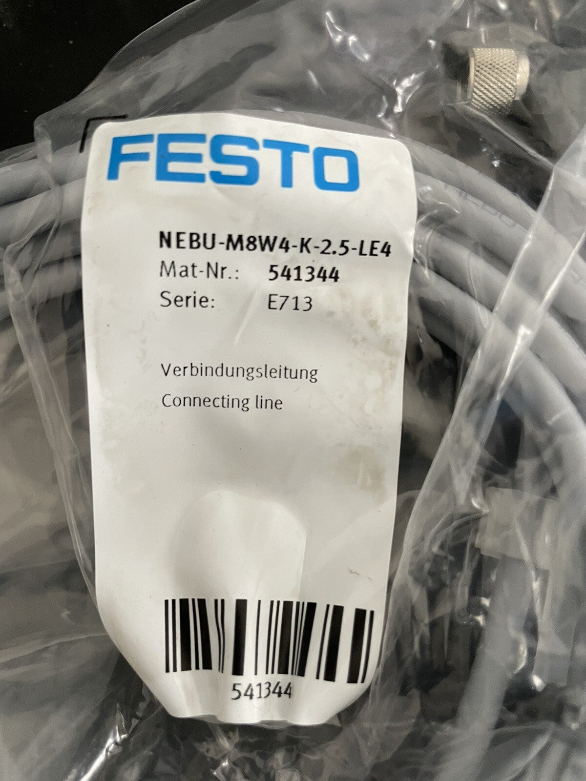 Festo NEBU-M8W4-K-2.5-LE4 541344 Cavo Connettore M8 Lotto 8 Pezzi0