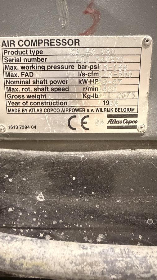 Compressore Atlas Copco GA50 VSD
